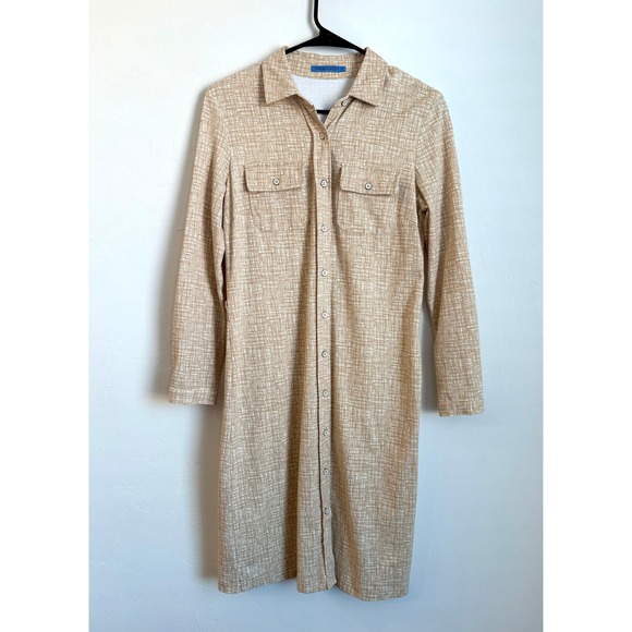 J.McLaughlin Dresses & Skirts - J.McLaughlin Calla Catalina Long Sleeve‎ Shirt Dress Preppy Career Office Luxury